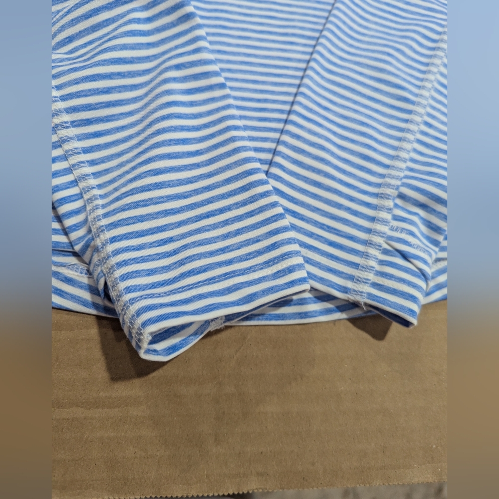 Vineyard Vines Women's Aqua Blue White Stripe Performance 1/4 Zip Top XXS *NWOT - Picture 6 of 15
